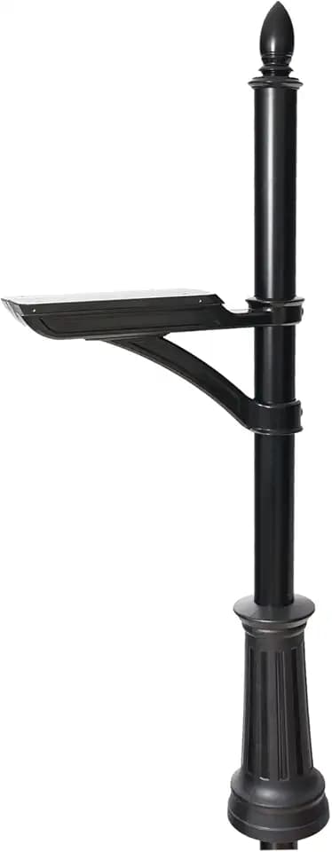 Architectural Mailboxes Hamilton Aluminum Mailbox Post, Black