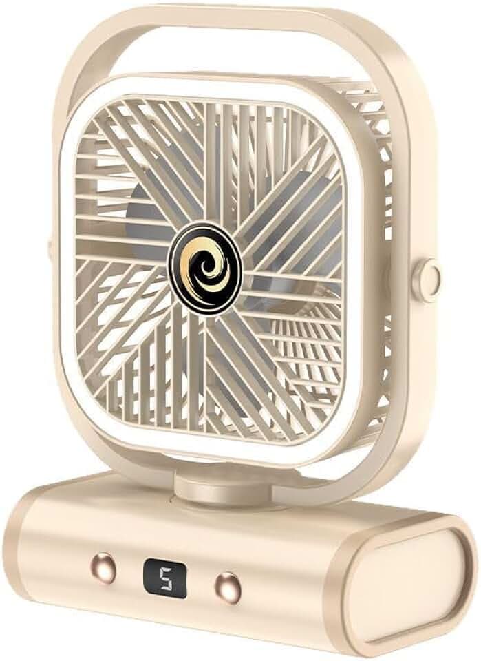 Tischventilator Sehr Leise, 2400mAh, USB Ventilator, Schreibtischventilator