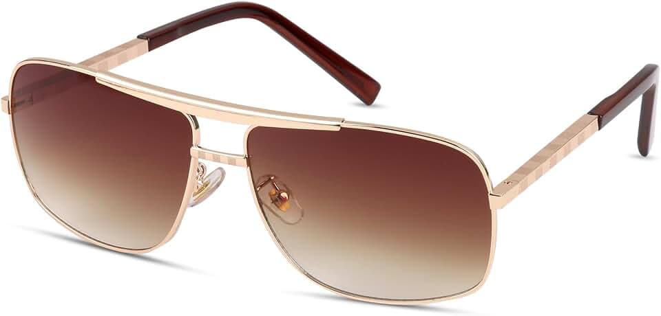 teasteam Sonnenbrille für Herren, polarisiert, hoher Schutz, Retro-Piloten-Sonnenbrille