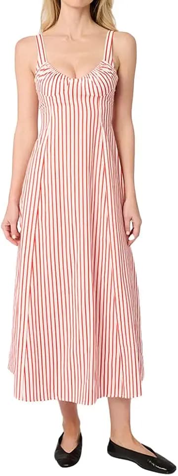 WEWOREWHAT Women's Ruched Cup Midi Dress