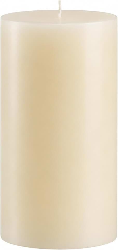 Mister Candle Non Scented Luxury 4 x 8 Pillar Candle, Hand Poured Ivory Unscented Candle for Home Decor, Premium Wax, Smokeless & Dripless, 160 Hour Burn Time