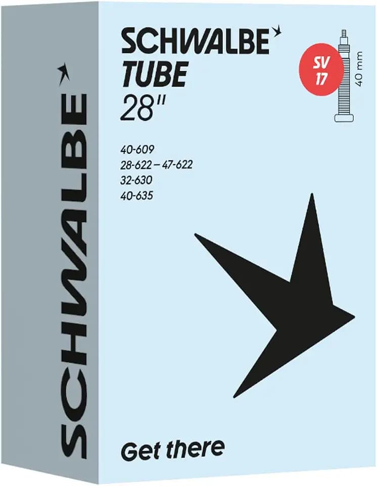SCHWALBE 40mm Presta Inner Tube - Heavy-Duty 700C Bike Tire Tube for 28-47C Widths, Removable Valve, Durable, Long-Lasting Reliability, Ideal for Road & Hybrid Bikes