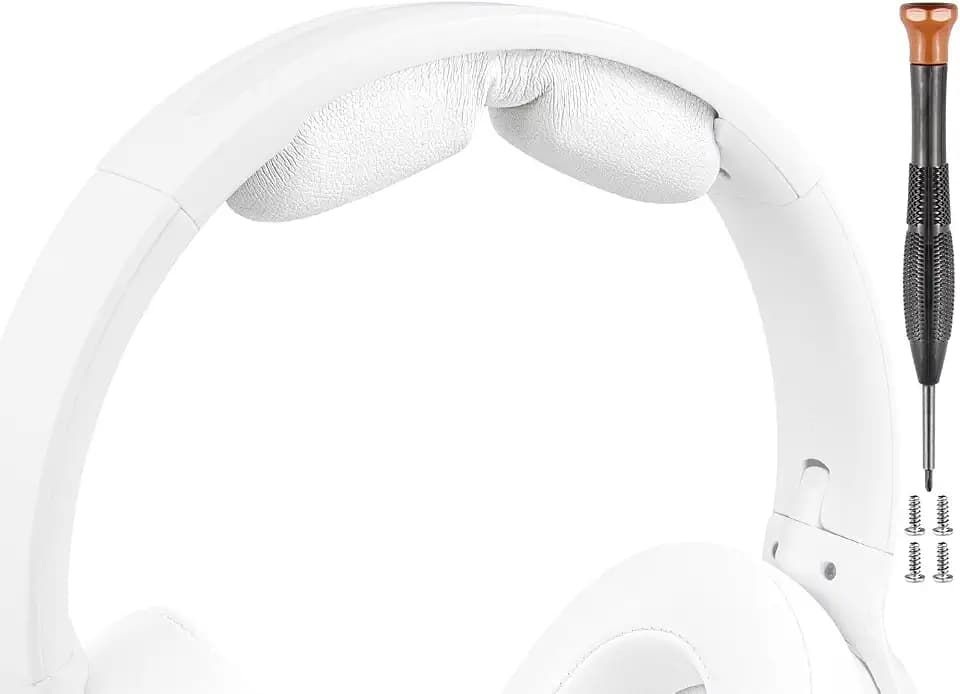 SOULWIT Headband Cover for Skullcandy Hesh 3/ANC/Evo Headphones, Replacement Headstrap Pad Repair Part - White