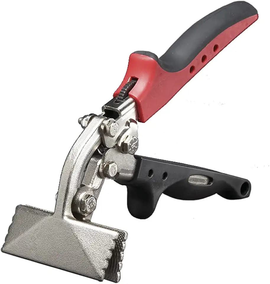Malco S3R 3-Inch Offset Hand Seamer with Redline Handles | Drop-Forged Steel Jaws for Bending & Flattening Sheet Metal | 1/4" to 1-1/4" Depth Markings | 24-Gauge Capacity