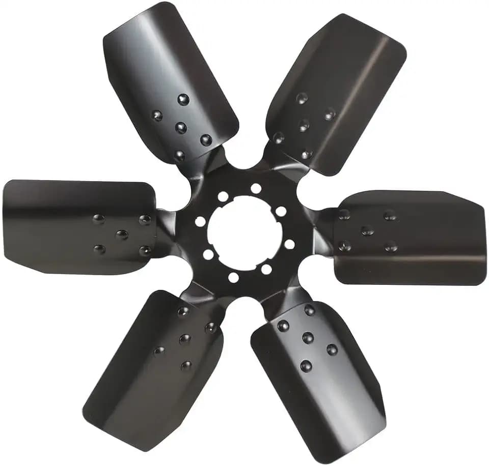 Derale 17117 Heavy Duty Fan Blade Series 1000 17" Steel Clutch Fan Standard Rotation , Black