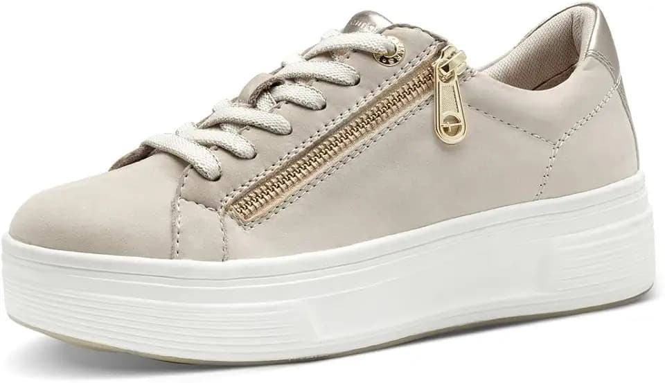 Tamaris Wide FIT Sneaker Materialmix Leder/Textil H-Weite