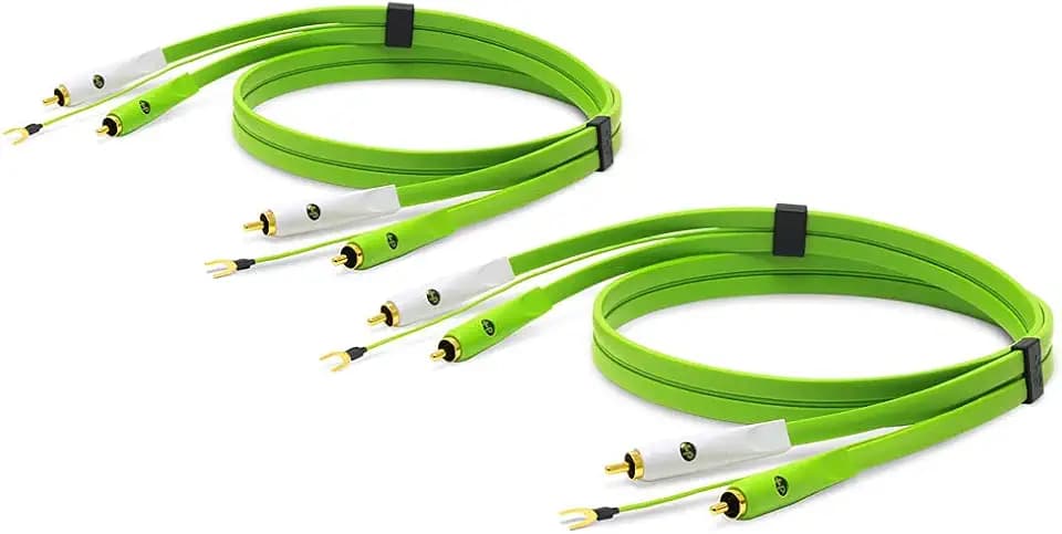 NEO by Oyaide d+ RCA Turntable Duo (Class B) Durable Audio Cable for DJ’s, Musicians and Producers, 2 x 1 Meter. Compatible with All RCA Input Devices