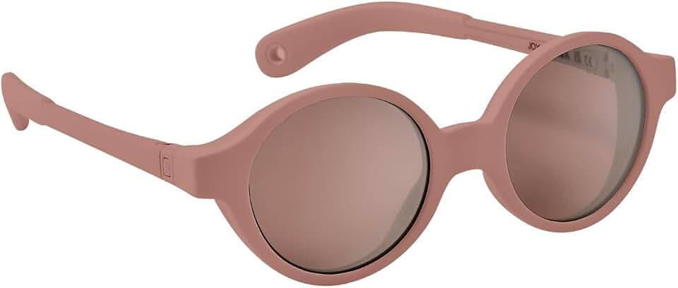 BÉABA, Sonnenbrille für Baby 9-24 Monate, 100% UV Schutz - Kategorie 3, Seitenschutz, Optimaler Komfort, 360° verstellbare Bügel, Blush
