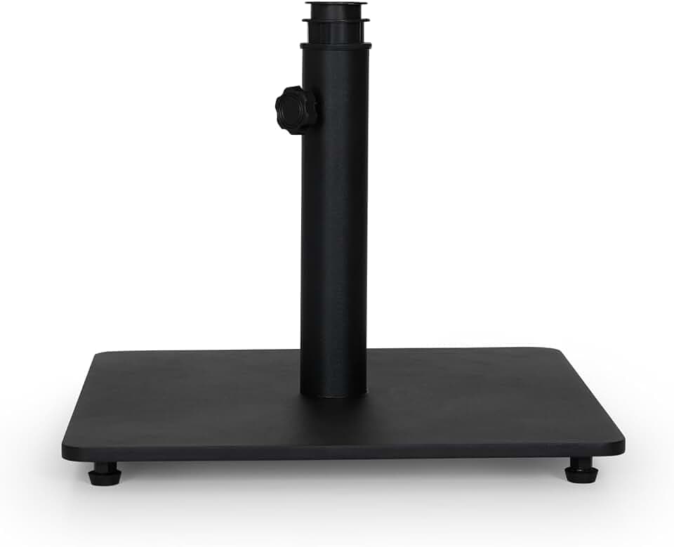 Backyard Expressions 25 lb Steel Patio Umbrella Base Stand, Black