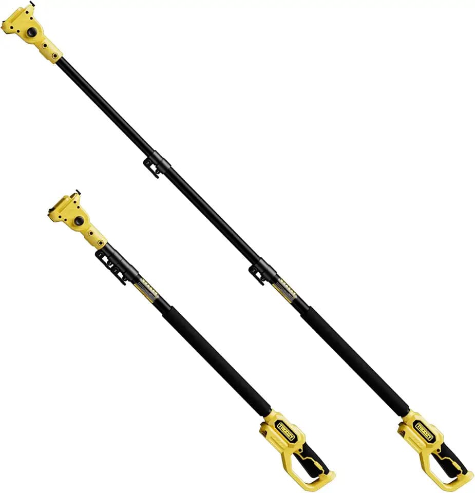 Telescopic Pole for 6-Inch Mini Chainsaws, 4.2~9FT Adjustable Extension Pole, 90°~180° Rotatable, Compatible with Black Blade Chainsaws, Durable Aluminum Alloy Design