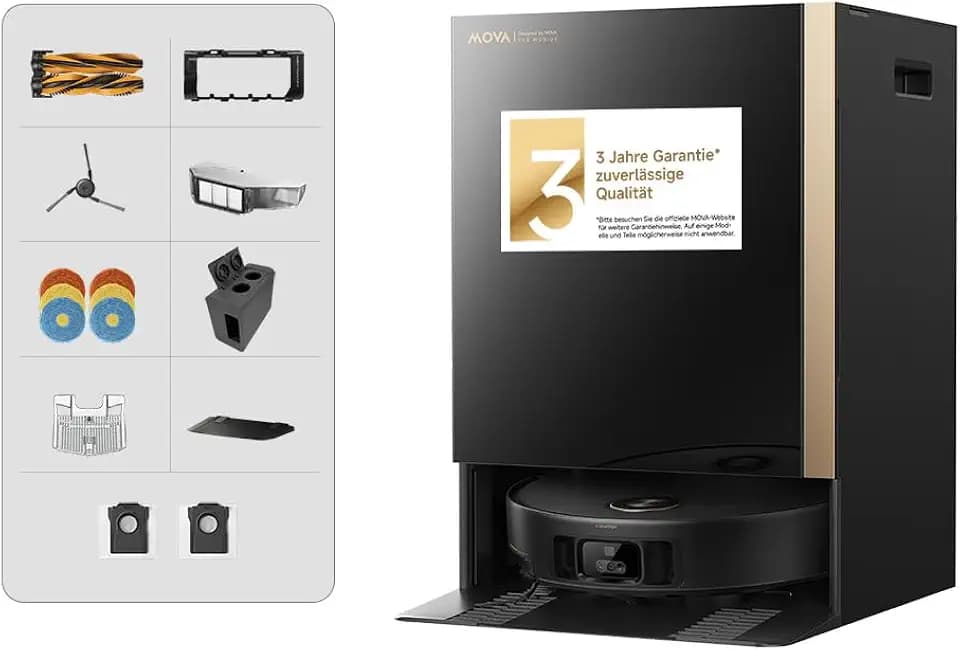 MOVA Mobius 60 Saugroboter, Dynamic Suction Retention System, Schwarz
