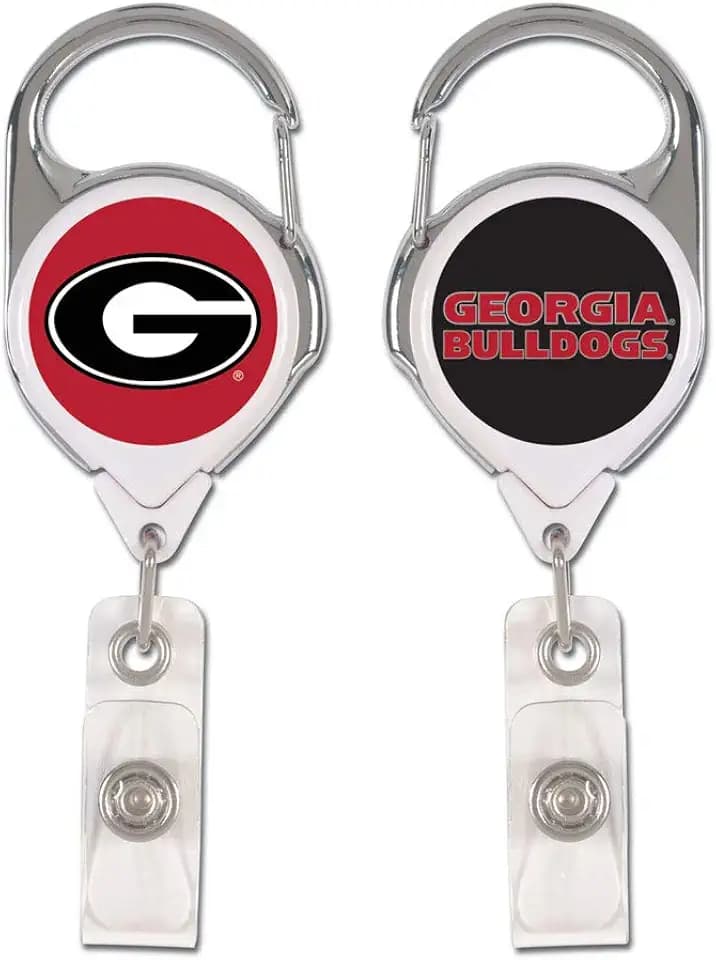 NCAA Georgia Bulldogs Badge HolderPremium Retractable Badge Holder, Team Colors, One Size