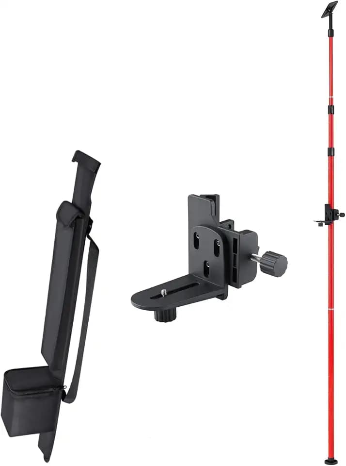 Firecore 13 Ft./4m Telescoping Laser Pole with 1/4-Inch by 20-Inch Laser Mount, Adjustable Laser Level Mounting Pole for Rotary and Line Lasers-FLP400A