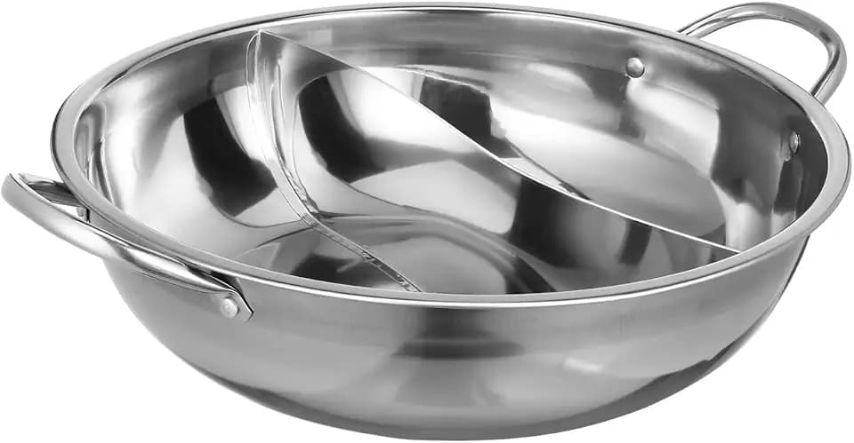 STOBAZA Hot Pot Topf Edelstahl Geteilt 31.00 X 31.00 X 8.00 cm