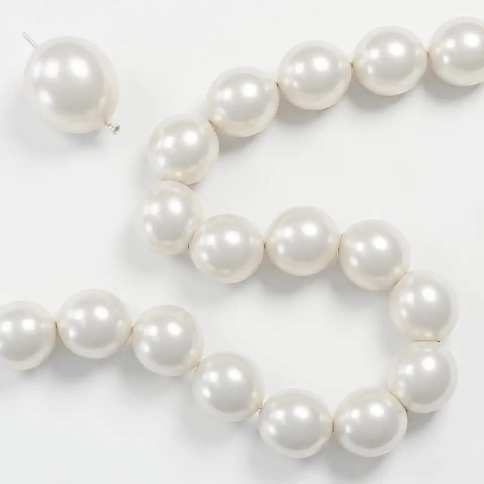 Pearl White Linking Balloons for Wedding Bride Shower Mermaid Party Decor