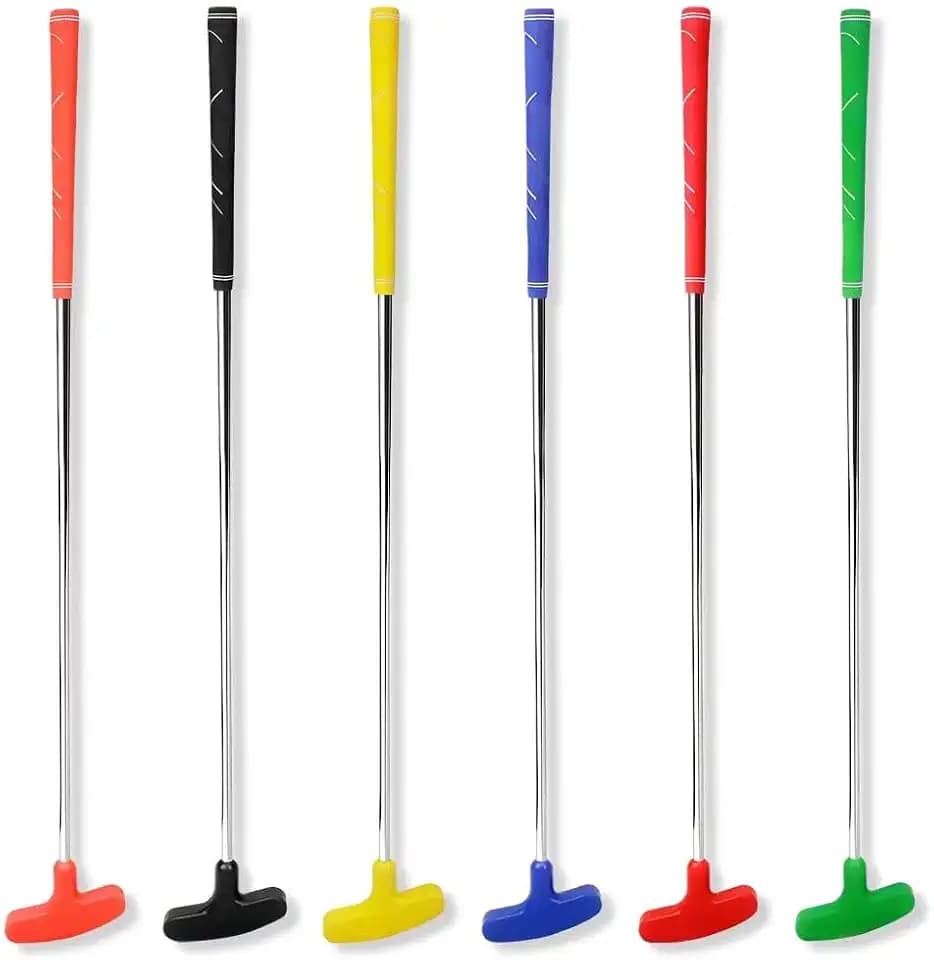 Crestgolf 6pcs Two Way Junior Golf Putter Kids Putter Both Left and Right Handed Easily Use 5 Sizes for Ages 3-5 6-8 9-12 13-15 Adult