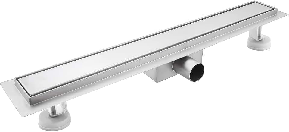Duschrinne 90 cm, Befliesbar Duschrinne extra flach, Edelstahl