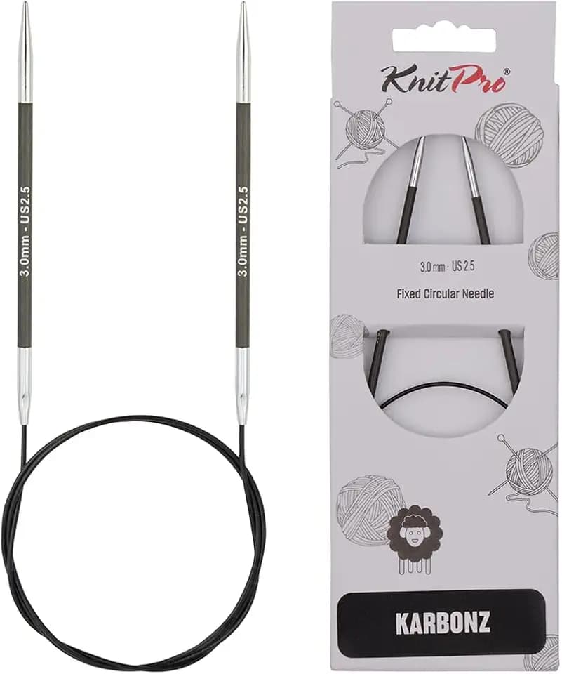 KnitPro Karbonz Rundstricknadel 40" (100cm) | 3mm