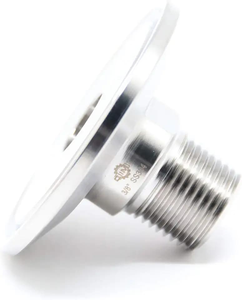 QiiMii 3,8 cm Tri Clamp Tri Clover Fittings auf NPT 3/8 Zoll Außengewinde Adapter SS304