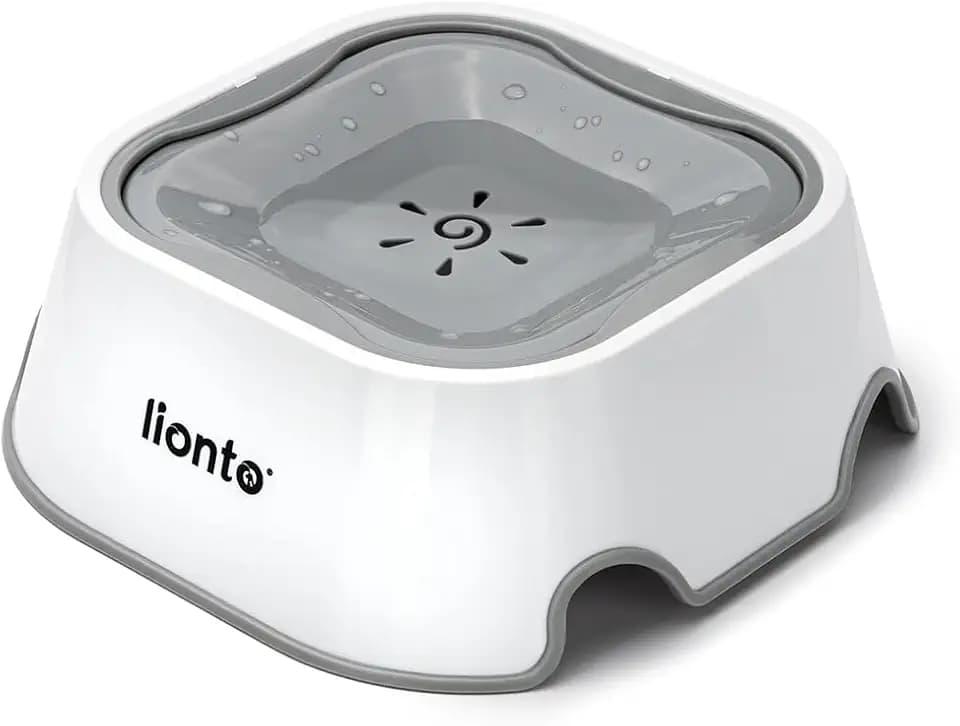 lionto Anti-Schlabber-Napf für Hunde & Katzen, auslaufsicherer Wassernapf