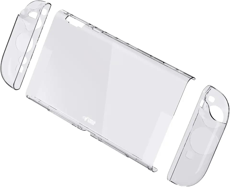 Savage Raven by Skull & Co. Split Case for Nintendo Switch 2 2025: Full Protection Case with Soft TPU Grip Protective Cover for Joy-Con, Hard PC Cover for the Console- Crystal Clear