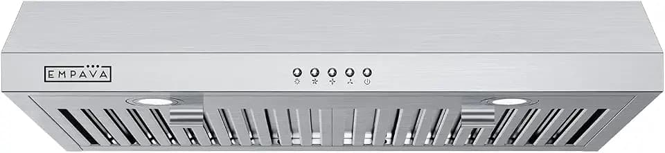 Empava Ductless Under Cabinet Range Vent Hood 30 Inch, Button Control