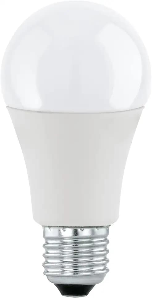 EGLO E27 LED Lampe dimmbar, Glühbirne 11 Watt (entspricht 75 Watt) | 1055 Lumen, 3000 Kelvin, Leuchtmittel warmweiß, Glühlampe opal weiß, A60, Ø 6 cm