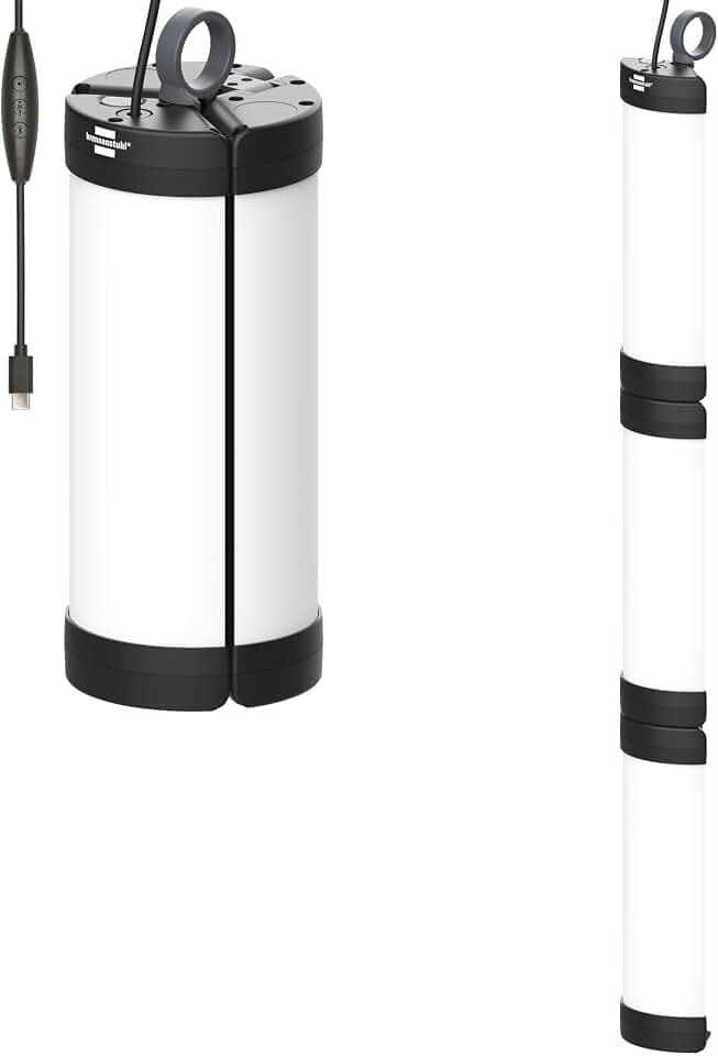 Brennenstuhl LED Vorzeltleuchte VL 500, 5m USB C Kabel mit Schalter, IP54