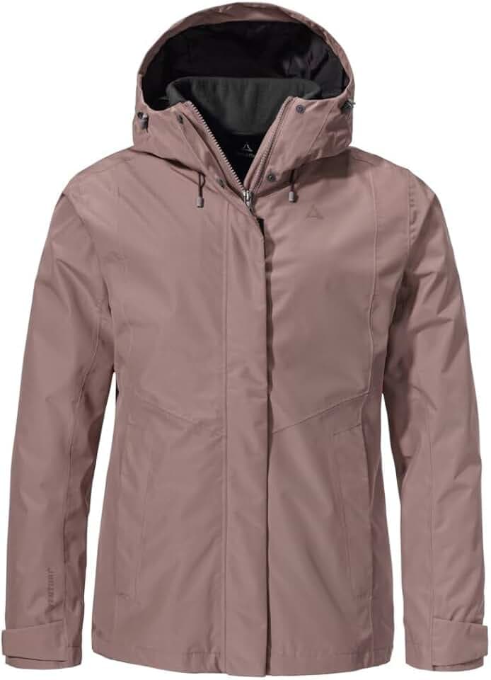 Schöffel Damen 3in1 Jacket Style Okere WMS, wasserdichte, atmungsaktive Outdoorjacke mit herausnehmbarer Fleecejacke, warme 3in1 Jacke mit verstellbarer Kapuze