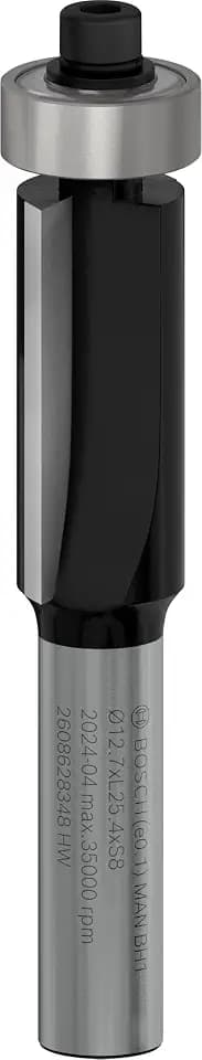 Bosch 1x PRO Bündigfräser mit unterem Kugellager, D 12,7, L 25,4, S 8