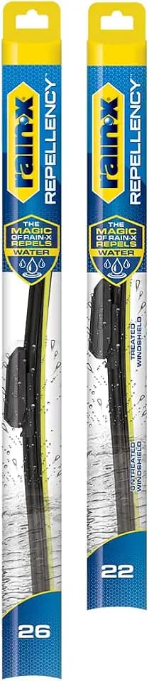 Rain-X 810356 Repellency Water Repellent Wiper Blades, 26" & 22" Windshield Wipers, All Weather Streak-Free for Enhanced Visibility w/Water Repellency Formula [Amazon Exclusive]