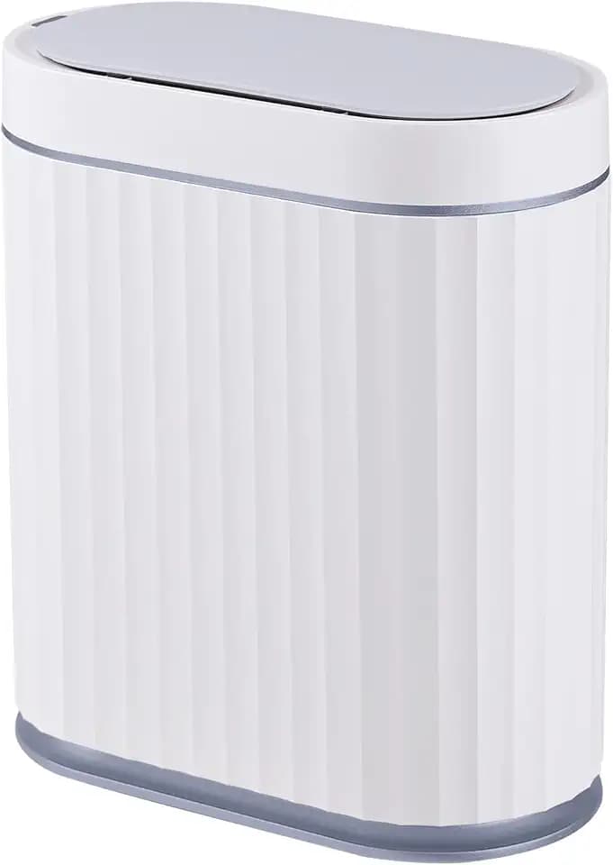 ELPHECO Automatischer Mülleimer mit Deckel Sensor Mülleimer, 9 Liter Badezimmer Abfalleimer, Smart Mülleimer mit Soft Close Deckel, Wasserdichter Mülleimer für Büro, Intelligenter Mülleimer