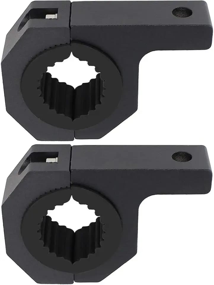 Universal Bull Bar Clamp Mounting Kit-2PCS Heavy Duty LED Light Bar Brackets for 1.38"/1.5"/1.6"/1.97" Tubes, Fits Roof Roll Cage, Bumper, Off-Road Driving Lights