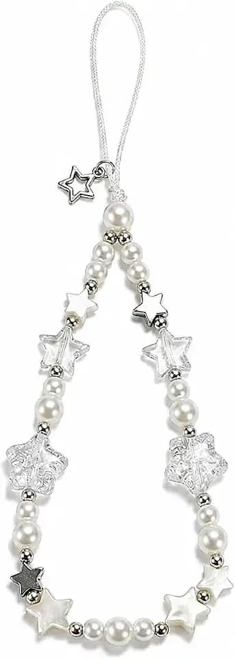 Beaded Phone Charm Strap, Cute Wrist Lanyard for Phone Cases