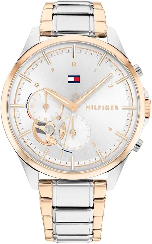 Tommy Hilfiger Multi Zifferblatt Quarz Uhr für Damen mit Edelstahlarmband
