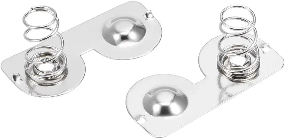 sourcing map 20 Stück AA Batterie Federkontakt Nickel Platte 26,5mmx12mm