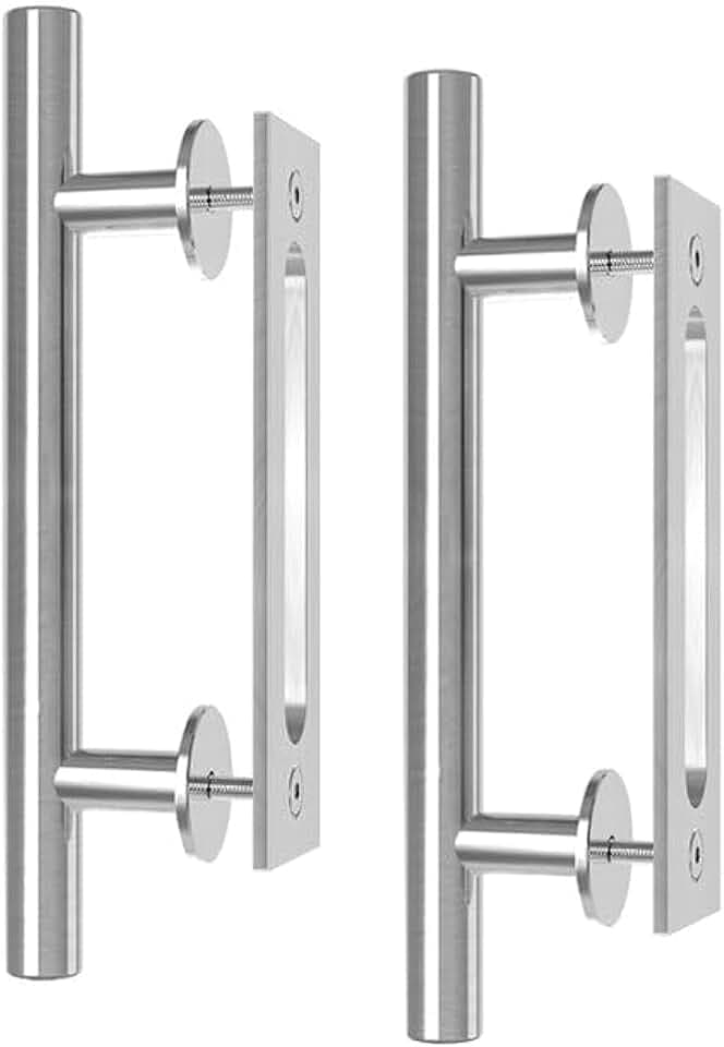 ROOMTEC 12-RO-2-SS-handle Door Hardware, 12"Round-2Pcs, Silver