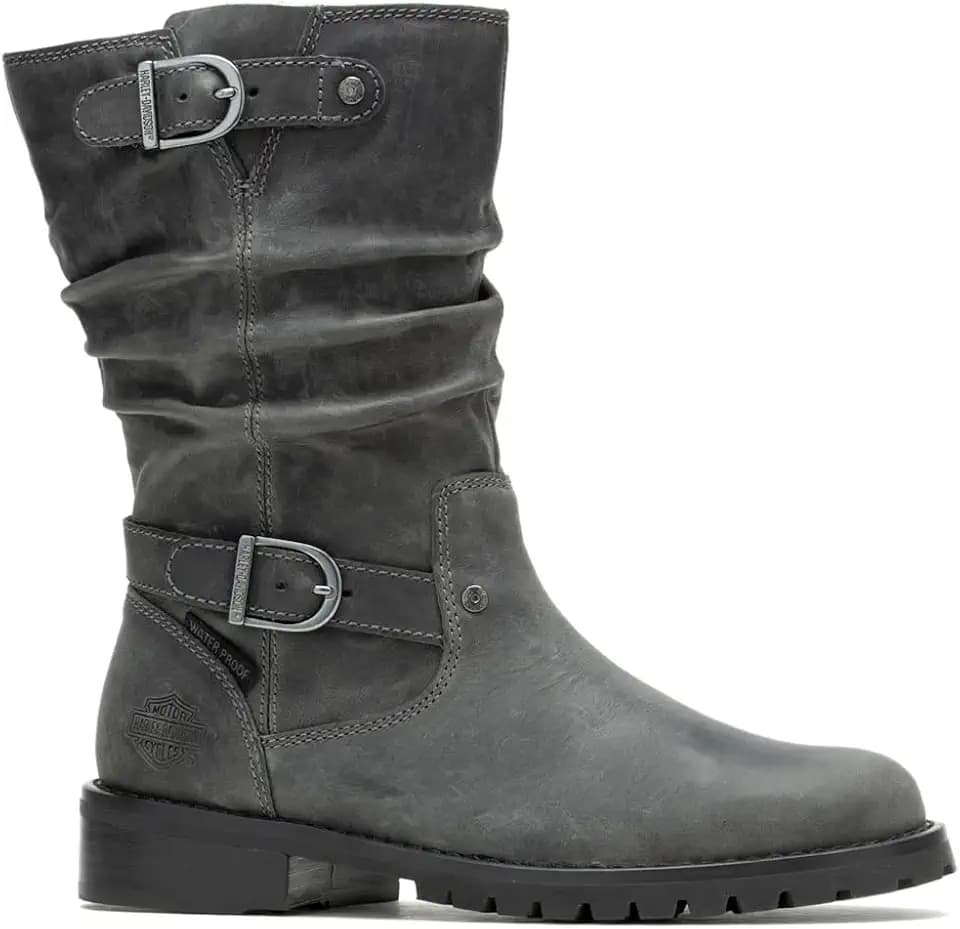 Harley-Davidson Footwear Womens Almand Casual Boots Mid Calf Low Heel 1-2"