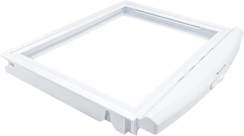WR32X26246 Middle Pan Cover Frame (no glass) Compatible with ge, hotpoint Refrigerator, Crisper Drawer Cover Frame WR32X10184 replace WR32X10151, WR32X10191, 4454662, AP6034222, PS11766703 etc.