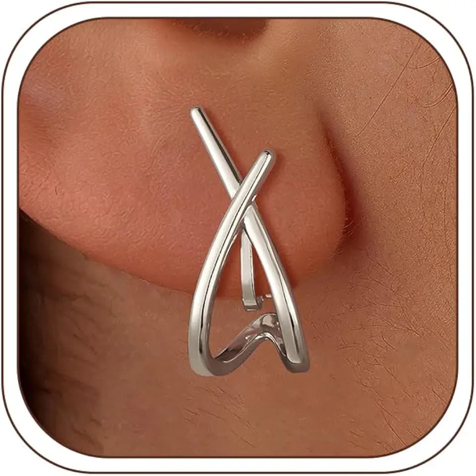 Awinesn Clip on Earrings for Women 14K Gold/Sterling Silver Plated Statement Earrings for Women Trendy Dainty Earrings Hypoallergenic Simple Minimalist Non Pierced Earring Jewelry Gifts