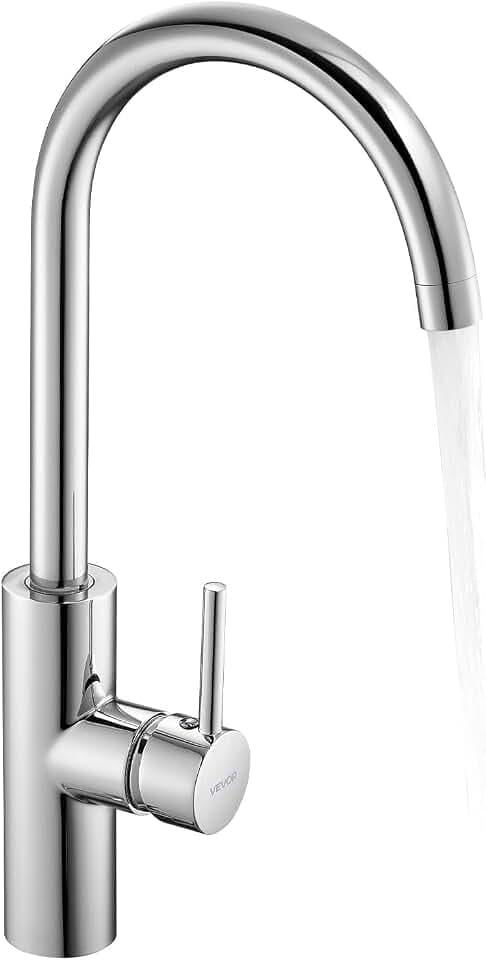 VEVOR berührungsloser Waschtischhahn (verchromtes Silber) Badezimmer, automatische Waschtischarmatur, manueller Sensorhahn, Spültischhahn Wasserhahn Toilettenhahn Waschbeckenarmatur Einhebelmischer