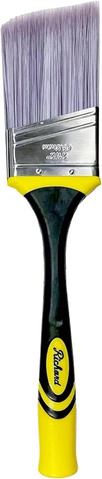 Richard 80832 Goose Neck Angular Paint Brush with Flexible Soft Grip Handle, Firm Polyester Filaments, 2-1/2 Inch