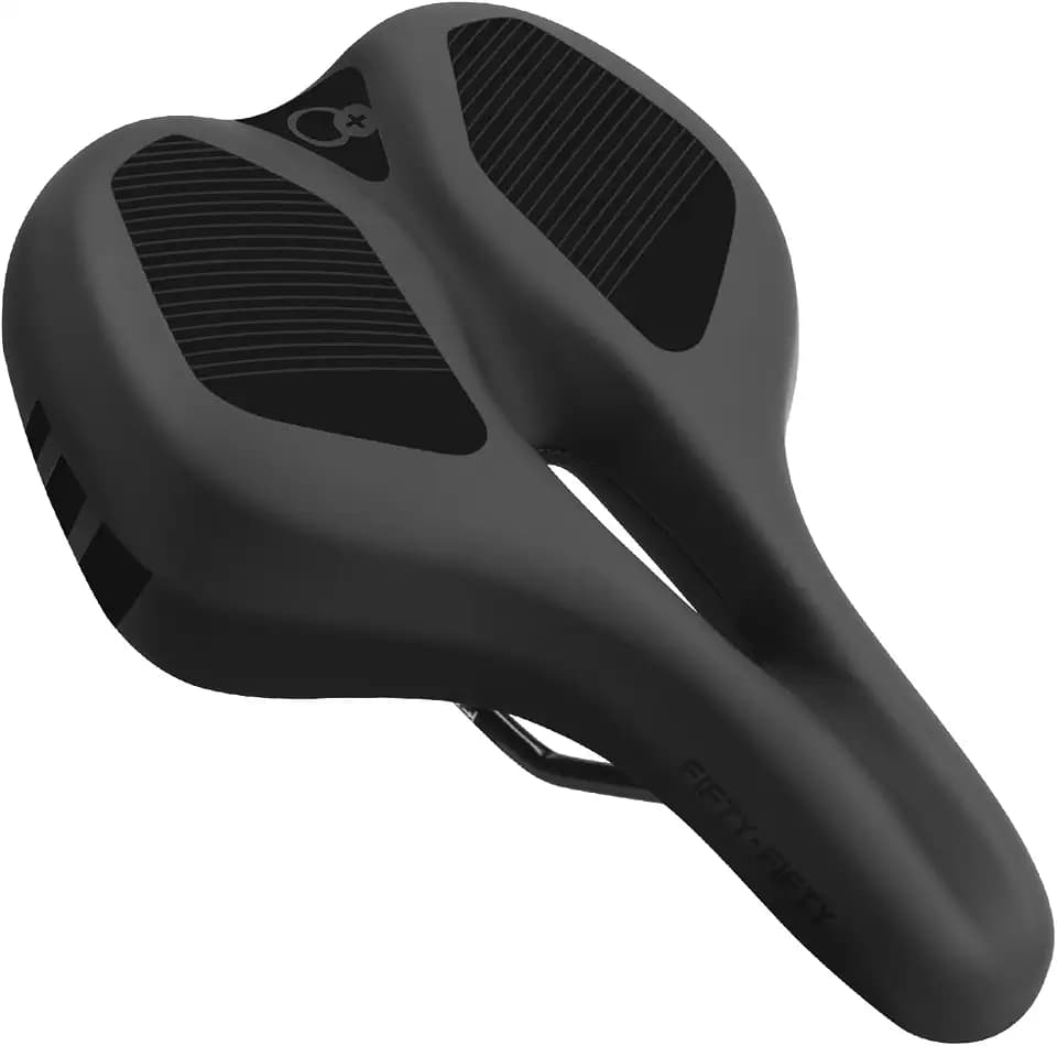 FIFTY-FIFTY Mountain Bike Seat, Comfortable Memory Foam Bicycle Saddle