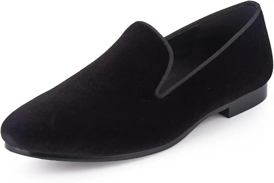 Mens Dress Shoes for Wedding Slip On Formal Velvet Loafers（P001-10）