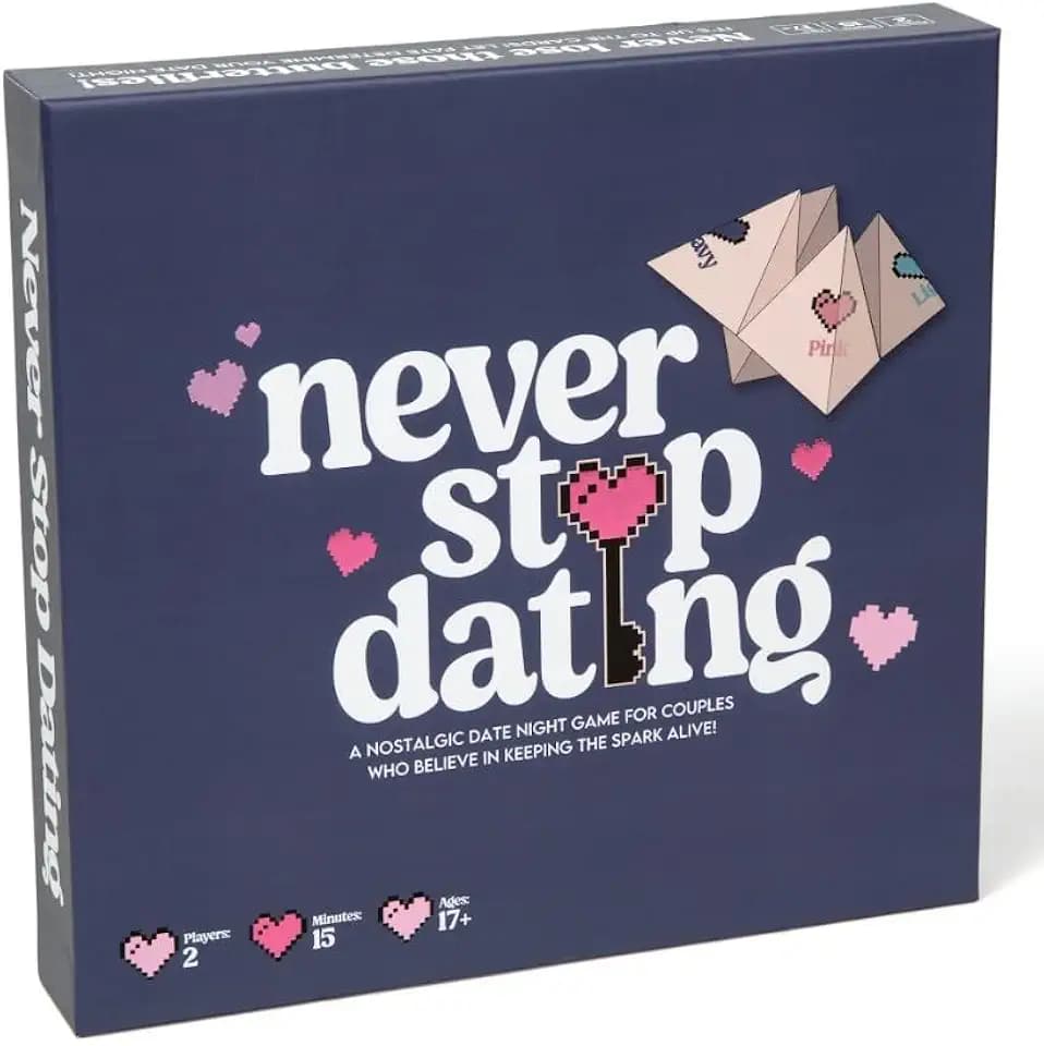 Never Stop Dating - The Ultimate Romantic Date Night Activity Game for Couples - Awesome Gift for Boyfriend, Girlfriend, Husband, Wife, Partner, Engagement or Anniversary. Keep The Spark Alive!
