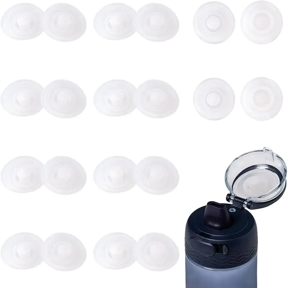 NBEADS 20Pcs Silicone Water Cup Leak Stopper, 1inch Diameter Water Bottle Silicone Stopper Water Bottle Lid Plug for Pot Belly Cup,knot: 8mm