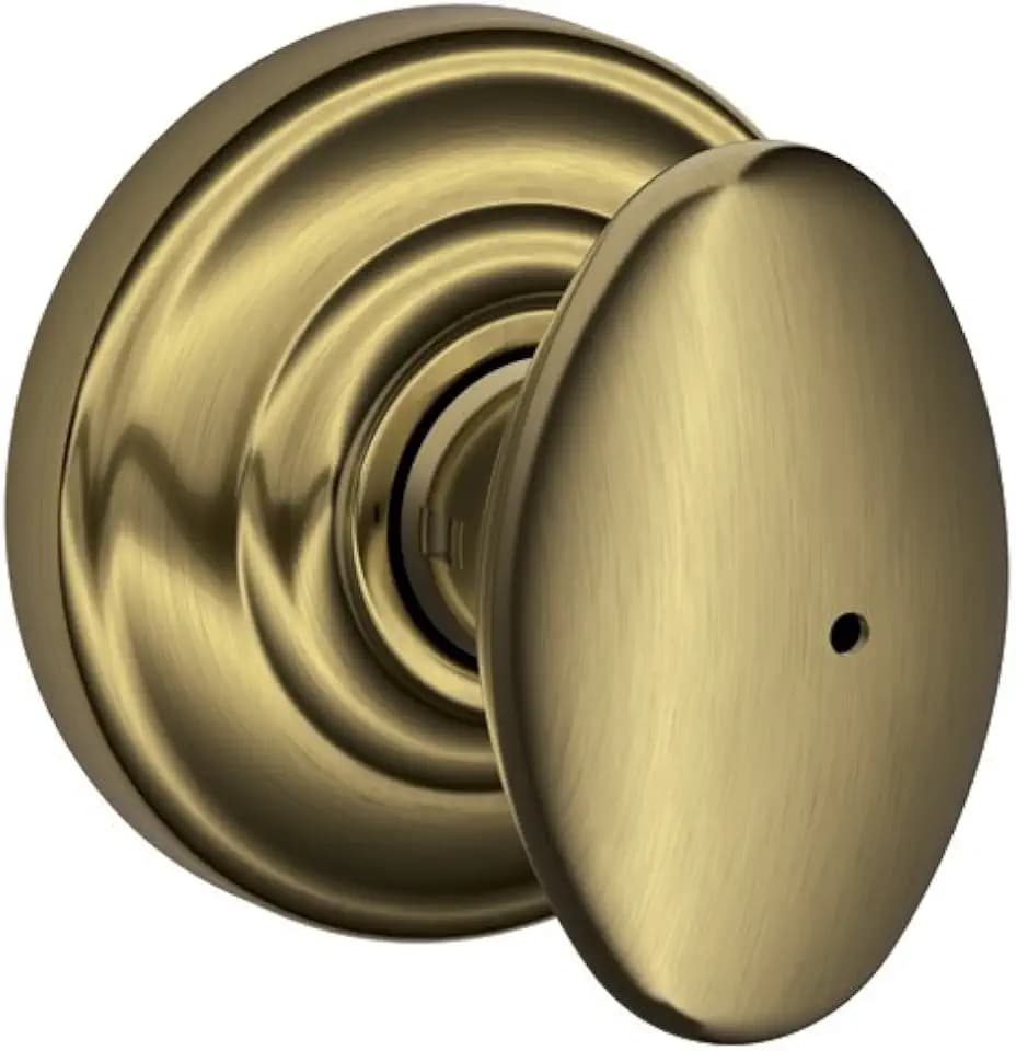 SCHLAGE Siena Privacy Knob, Andover Rose, Antique Brass - FA40DNB609/F40SIE609AND