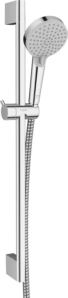 hansgrohe Duschset Vernis Blend, Duschkopf wassersparend mit Duschschlauch und Duschstange 0,65m, Handbrause mit 2 Strahlarten, Chrom