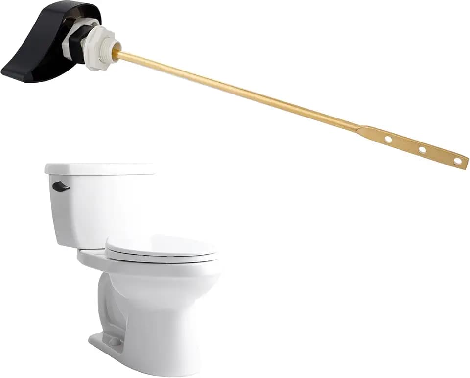 Hibbent Side Mount Toilet Handle Replacement, Toilet Parts, Matte Black
