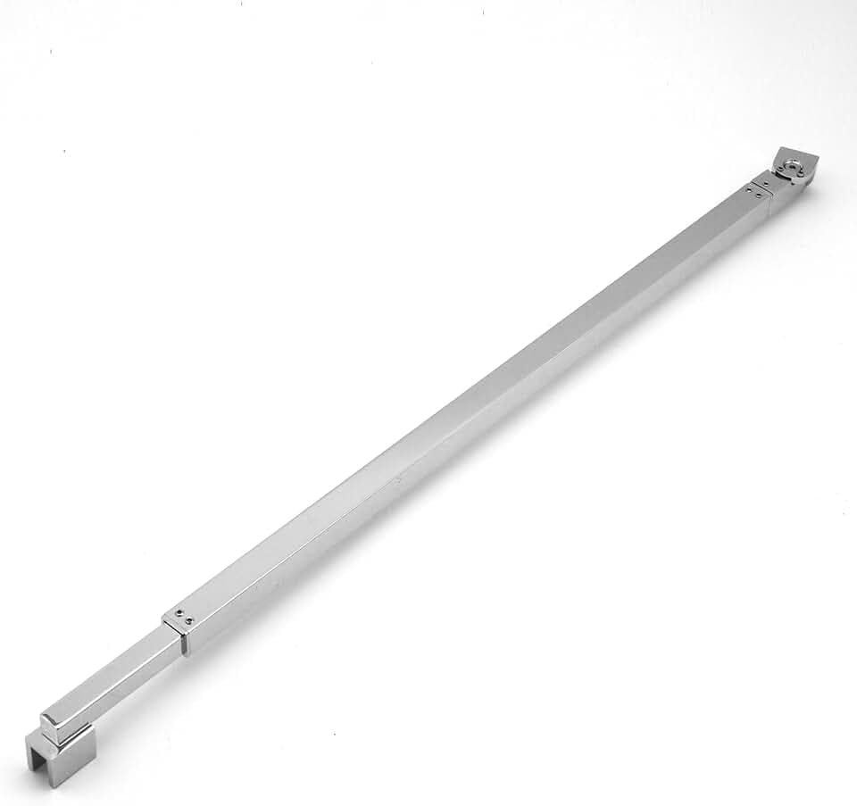 WITEN&NOCK Stabilisationsstange mit 180° Drehgelenk Haltestange Stabilisationsbügel drehbar ausziehbar 625–950 mm aus Edelstahl verchromt für Glasstärken 6 / 8 / 10 mm